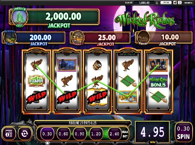 Wicked Riches slot symbols